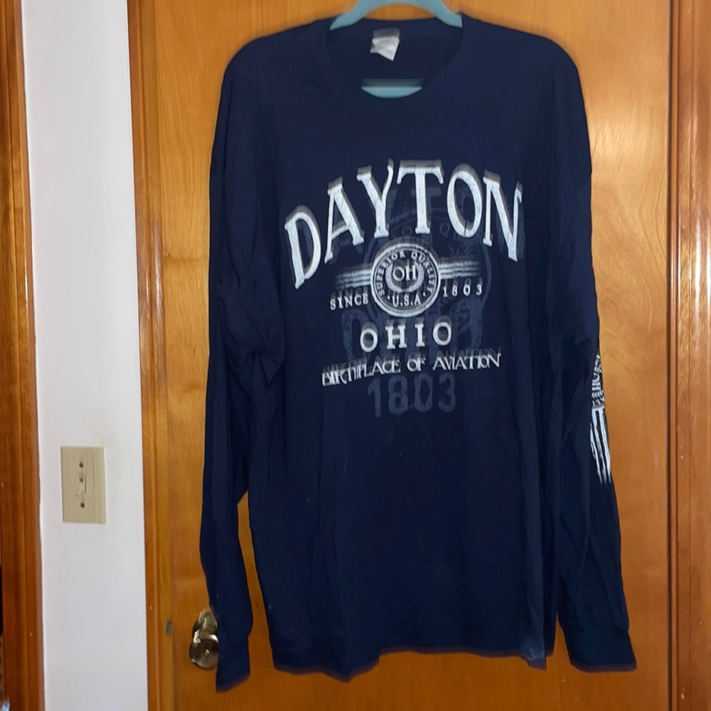 Dayton navy long sleeve T shirt